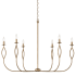 Capital Lighting Cohen 6 Light 44" Wide Taper Candle Style Chandelier Mystic Luster