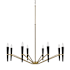 Capital Lighting Enzo 8 Light 40" Wide Candle Style Chandelier Aged Brass / Black