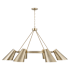 Capital Lighting Leo 6 Light 48" Wide Chandelier Matte Brass