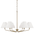 Capital Lighting Chadwick 6 Light 34" Wide Chandelier Aged Brass