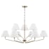 Capital Lighting Chadwick 9 Light 45" Wide Chandelier Aged Brass