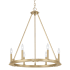 Capital Lighting Pearson 6 Light 26" Wide Taper Candle Style Chandelier Aged Brass