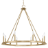 Capital Lighting Pearson 8 Light 36" Wide Taper Candle Style Chandelier Aged Brass
