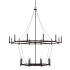 Capital Lighting Lancaster 20 Light 60" Wide Taper Candle Chandelier Black Iron