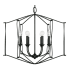 Capital Lighting Bentley 6 Light 28" Wide Pendant Black Iron