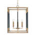 Capital Lighting Bleeker 4 Light 16" Wide Pendant Aged Brass / Black