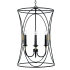 Capital Lighting Amara 4 Light 19" Wide Pendant Matte Black with Brass