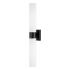 Capital Lighting Sutton 2 Light 5" Wide Bath Bar with Soft White Glass Shades Matte Black