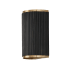 Capital Lighting Donovan 2 Light 12" Tall Wall Sconce with Mango Wood Shade Black Stain / Matte Brass