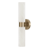 Capital Lighting Alyssa 2 Light 5" Wide Bath Bar with Faux Alabaster Glass Shades Aged Brass