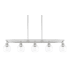 Capital Lighting Mid Century 5 Light 47" Wide Linear Chandelier Polished Nickel