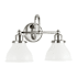 Capital Lighting Baxter 2 Light 16" Wide Bathroom Vanity Light with Frosted Glass Shades Polished Nickel