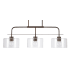 Capital Lighting 3 Light 12-1/4" Tall Linear Chandelier Bronze