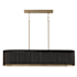 Capital Lighting Donovan 5 Light 44" Wide Drum Chandelier Black Stain / Matte Brass