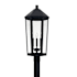 Capital Lighting Ellsworth 3 Light 28" Tall Outdoor Single Head Post Light Black