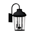 Capital Lighting Dunbar 3 Light 27" Tall Outdoor Wall Sconce Black