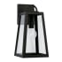 Capital Lighting Leighton 16" Tall Outdoor Wall Sconce with Medium E26 Bulb Base Black