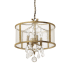 Capital Lighting Blakely 4 Light 15" Wide Crystal Drum Chandelier Antique Gold