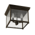 Capital Lighting Outdoor 3 Light 12" Wide Outdoor Flush Mount Ceiling Fixture Old Bronze