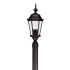 Capital Lighting Carriage House 3 Light 24" Tall Outdoor Single Head Post Light Black