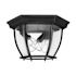 Capital Lighting Outdoor 3 Light 11" Wide Outdoor Flush Mount Bowl Ceiling Fixture Black