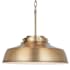 Capital Lighting Oakwood Single Light 18" Wide Pendant Aged Brass