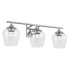 Capital Lighting Rece 3 Light 24" Wide Vanity Light with Clear Glass Shades Chrome