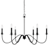 Capital Lighting Weston 6 Light 38" Wide Candle Style Chandelier Matte Black