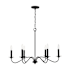 Capital Lighting Vincent 6-Light Chandelier Black Iron