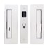 Cavilock Magnetic Privacy Pocket Door Pull Set with RH Snib/LH Emergency for 1-3/4 Inch Thick Doors Bright Chrome