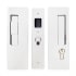 Cavilock Magnetic Keyed Entry Pocket Door Lock Set with LH Snib/RH Key for 1-3/8 Inch Thick Doors Bright Chrome