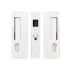 Cavilock Magnetic Latching Double Cylinder Pocket Door Pull for 1-3/8 Inch Door Thickness Bright Chrome