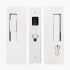 Cavilock Magnetic Keyed Entry Pocket Door Lock Set with LH Snib/RH Key for 1-3/4 Inch Thick Doors Bright Chrome