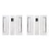 Cavilock Non-Magnetic Bi-Parting Passage Pocket Door Pull Set for 1-3/8 Inch Thick Doors Bright Chrome