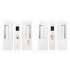 Cavilock Magnetic Bi-Parting Single Cylinder Pocket Door Pull Set for 1-3/4 Inch Thick Doors Bright Chrome