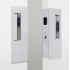 Cavilock Magnetic Latching Double Cylinder Double Door Pocket Door Set for 1-3/4 Inch Door Thickness Bright Chrome