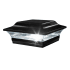 Classy Caps Imperial 7" Wide Dual Mode LED Solar Post Cap Light that fits 5" x 5" Post Black