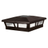 Classy Caps Cambridge 3" Tall LED Solar Post Light that fits 5.5" x 5.5" or 6" x 6" Post Brown