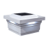 Classy Caps Majestic 7" Wide Dual Mode LED Solar Post Cap Light that fits 5" x 5" Post White