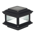 Classy Caps Colonial 6" Wide LED Solar Post Cap Light that fits 3.5" x 3.5" Post Black