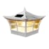 Classy Caps Ambience Single Light 8" Tall LED Solar Post Cap Light that fits 4" x 4" PVC or 5" x 5" Post White