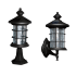 Classy Caps Hampton 14" Tall LED Convertible Outdoor Post Light / Wall Sconce Aluminum