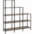 ClosetMaid 5 Tier 46"W x 52"H Steel Framed Decor Display Multi Level Decorative Bookshelf Weathered Gray