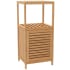 ClosetMaid Bamboo 14" Wide Freestanding Storage Accent Cabinet End Table with Tiered Shelving with Ventilated Slats Brown