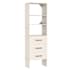 ClosetMaid SuiteSymphony 5 to 10 Foot Wide Closet System with 3 Drawers and Hanging Rods White Timber