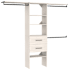 ClosetMaid SuiteSymphony 5 to 10 Foot Wide Closet System with 3 Rods, 2 Drawers, and 2 Top Shelves White Timber