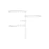 ClosetMaid Fixed Mount 5 to 8 Foot Wide Closet System Kit with 4 Shelves White