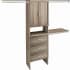 ClosetMaid SuiteSymphony Adjustable Width 7 to 10ft Wide Closet System Kit with Storage Tower and Adjustable Shelves Natural Gray