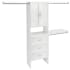 ClosetMaid SuiteSymphony Adjustable Width 7 to 10 Ft Wide Closet System Kit Cabinet, Drawers, Hanging Rods and Doors Pure White