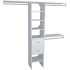 ClosetMaid SuiteSymphony 6 to 9 Foot Wide Closet System Kit with 7 Shelves, 2 Handle Pull Drawers, and 3 Hanging Rods Pure White